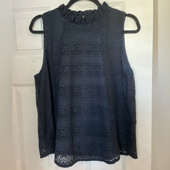 Ann Taylor Midnight Lace Blouse - Picture 5 of 6